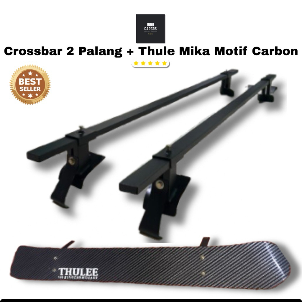 Thule Crosbar Jepit Mobil Universal Motif Carbon