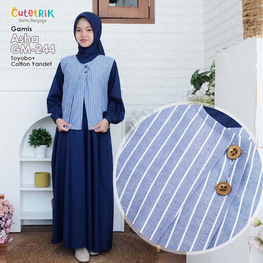 Gamis Anak Remaja Gamis 2 In 1 Gamis Anak Tanggung Dress Muslim Remaja Baju Muslim Cutetrik Korean