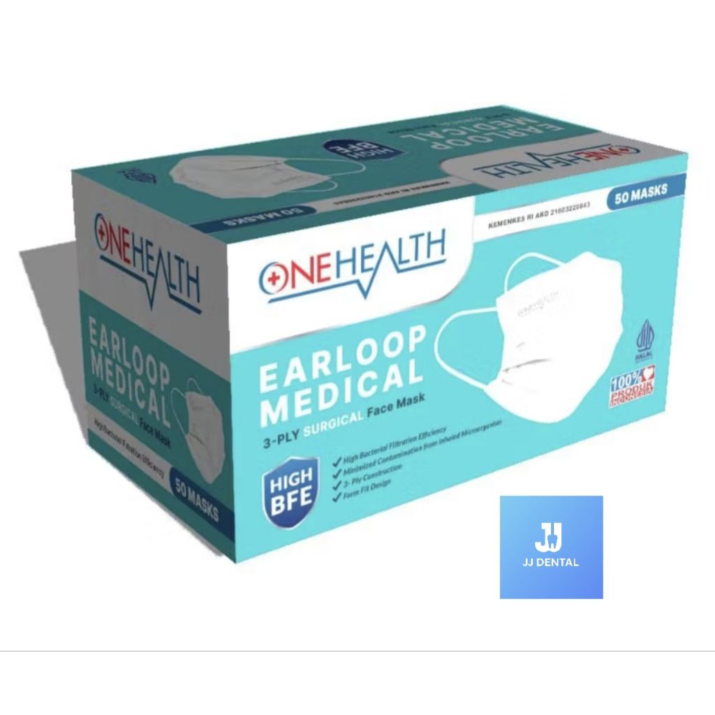 Masker medis one health warna putih