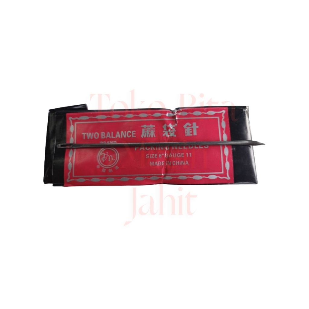 satu pcs jarum tangan untuk jahit karung panjang 6 inch