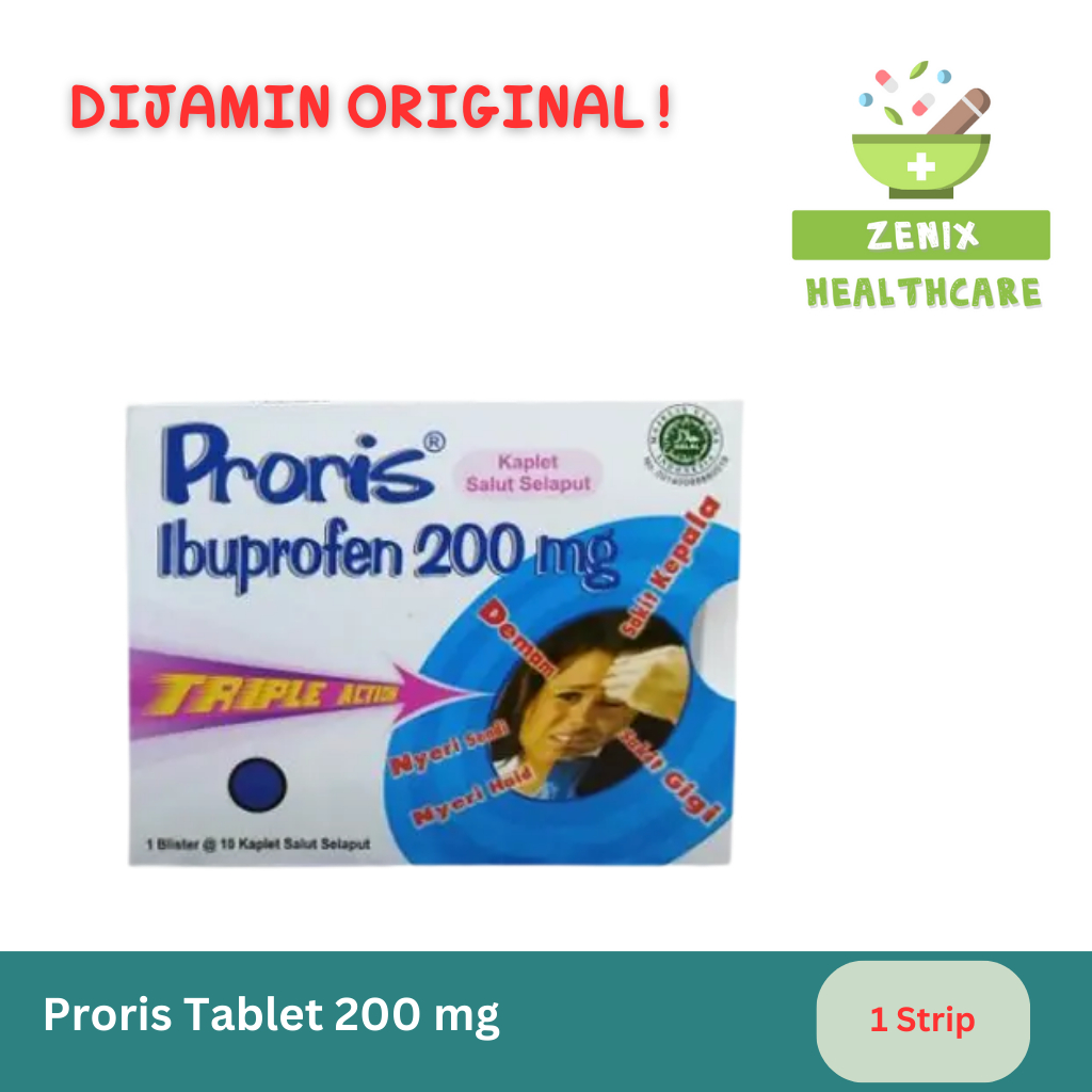 Proris Tablet 200 mg | Ibuprofen – Obat Sakit Kepala & Nyeri