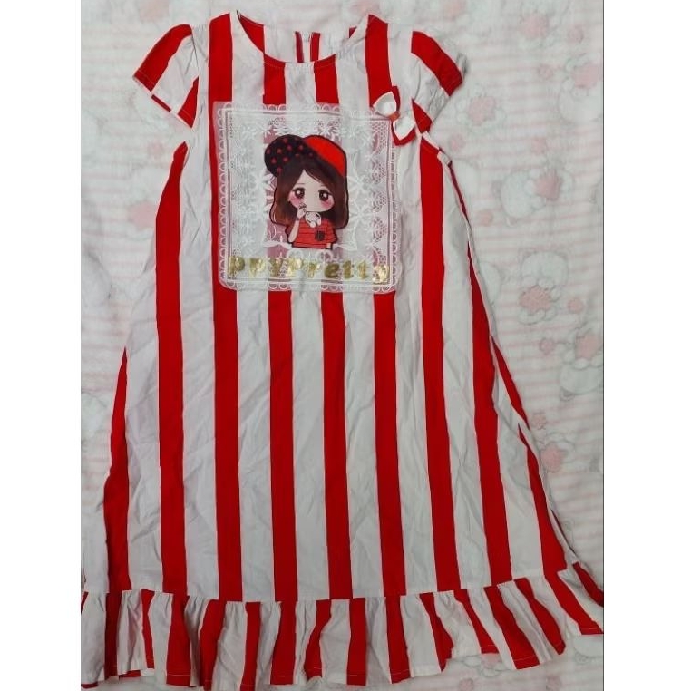 PRELOVED DRESS ANAK PEREMPUAN MERAH PUTIH BAJU 17 AGUSTUS