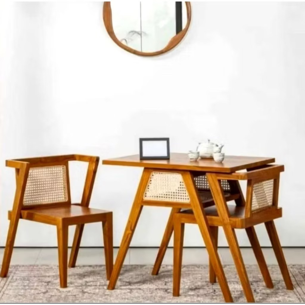 meja makan kayu jati meja makan minimalis meja makan unik minimalis modern kayu jati