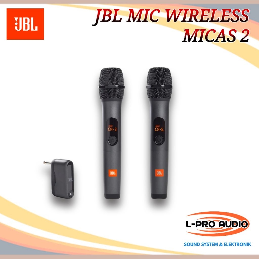 JBL Mic Wireless Micas 2 Mic UHF Original