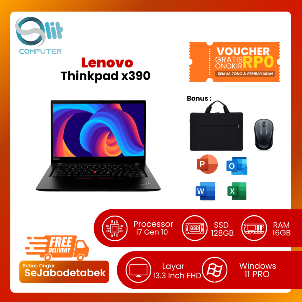 Lenovo ThinkPad X390 | i7 Gen 10 | 16GB | SSD | 13.3” FHD