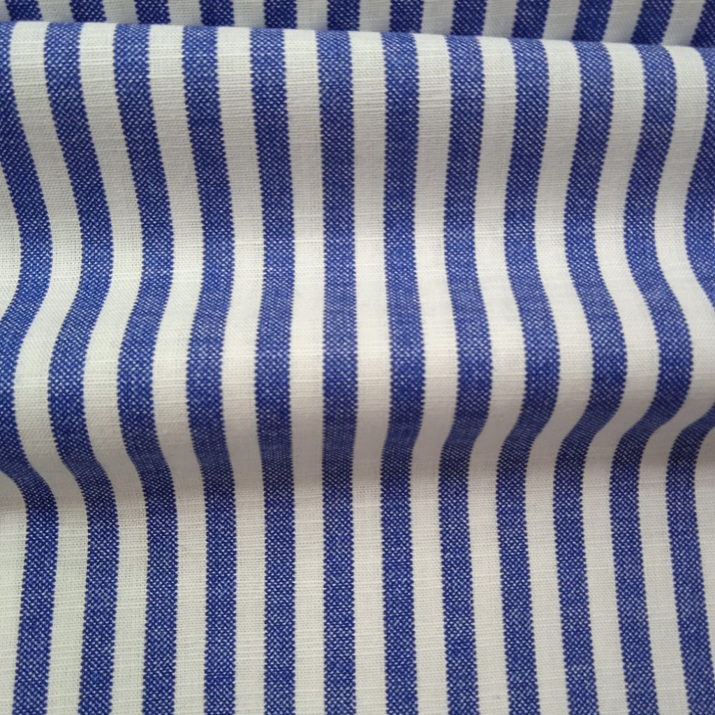 BAHAN KAIN LINEN PREMIUM IMPORT SALUR BIRU
