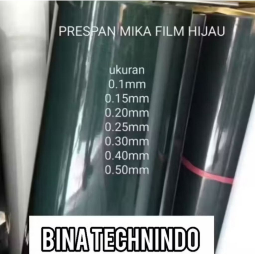 0.10MM PRESPAN KERTAS MIKA HIJAU. KERTAS FILM DINAMO 0.10MM x 1MTR x 1MTR. KERTAS MIKA HIJAU. MIKA F