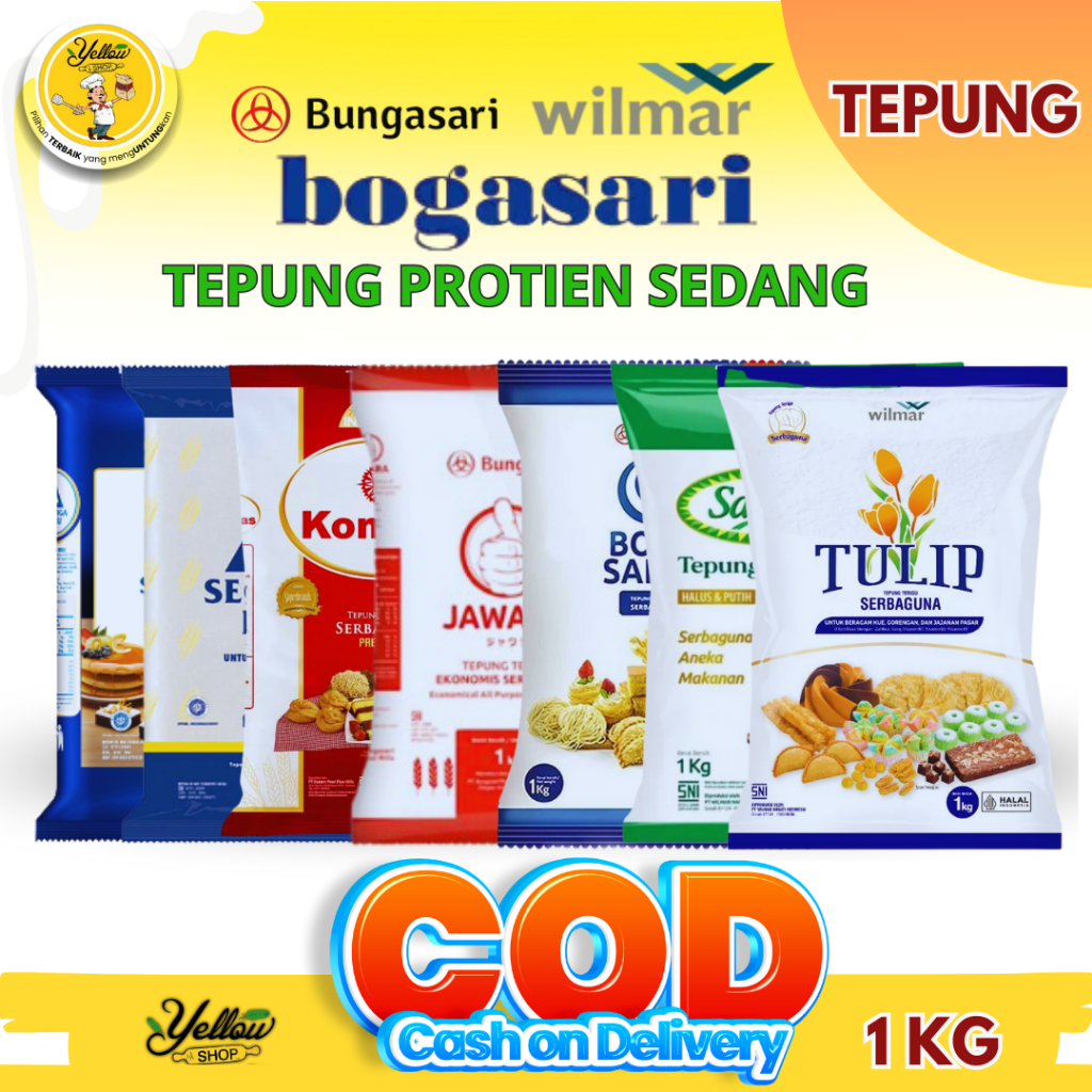 TEPUNG TERIGU PROTEIN SEDANG 1KG | TEPUNG SERBAGUNA