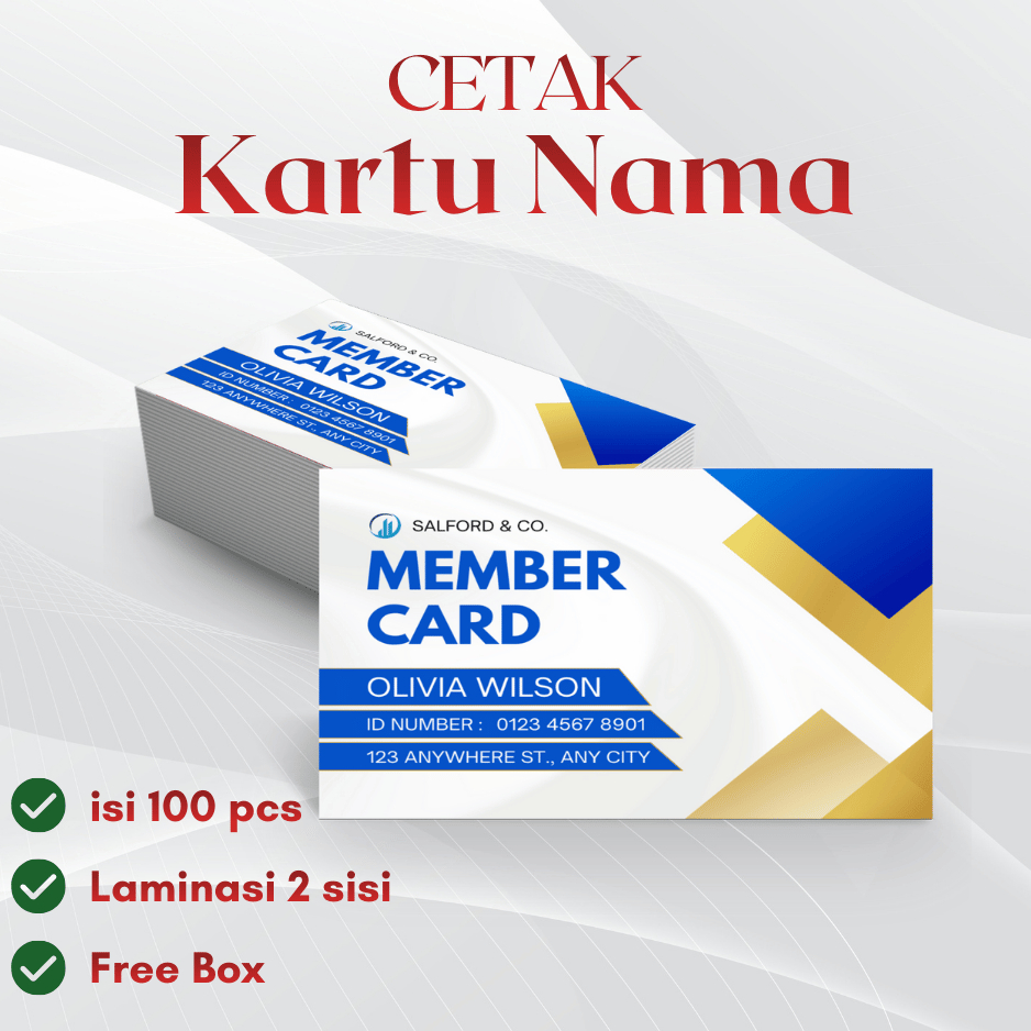 Cetak Custom Kartu nama/ID Card/Bussines Card/Member card/Name Card/Satu sisi/dua sisi/bolak balik1 