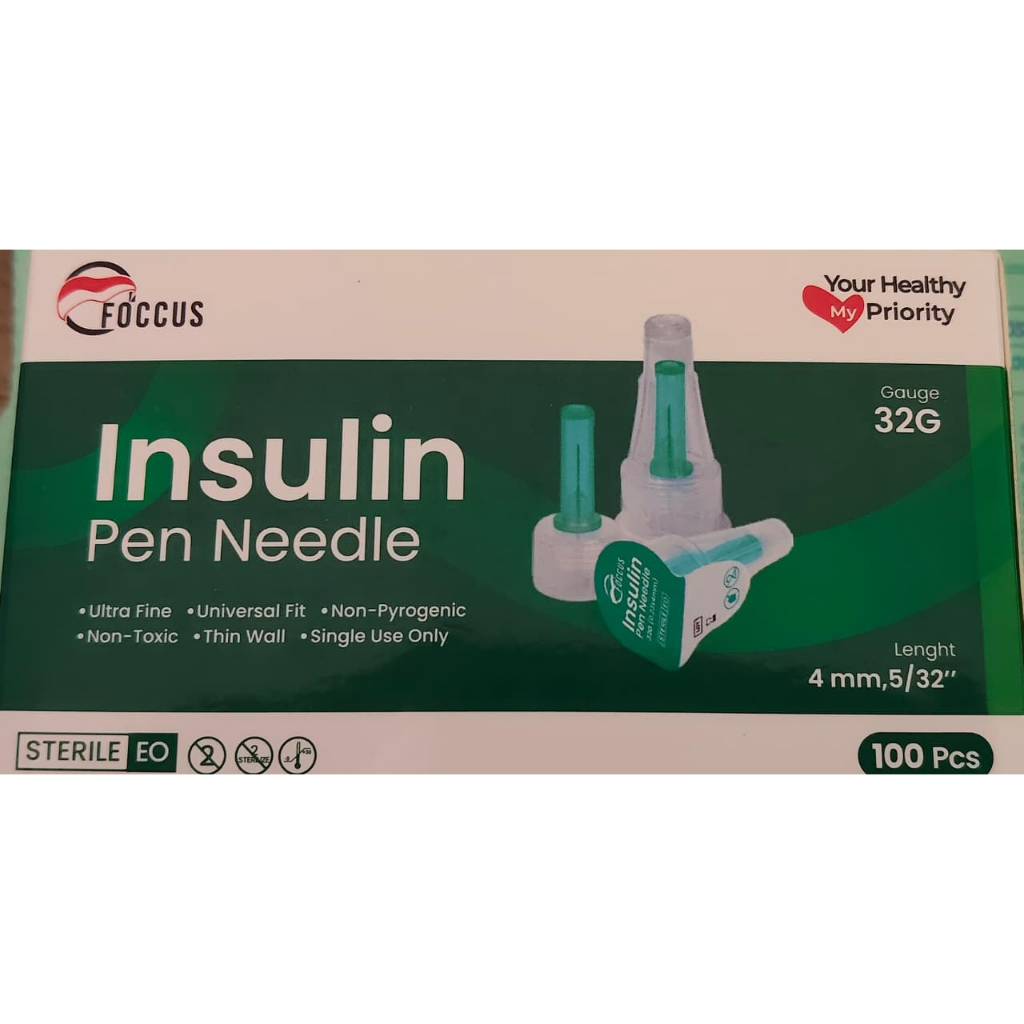 INSULIN PEN NEEDLE 32GX4MM WARNA HIJAU /JARUM INSULIN