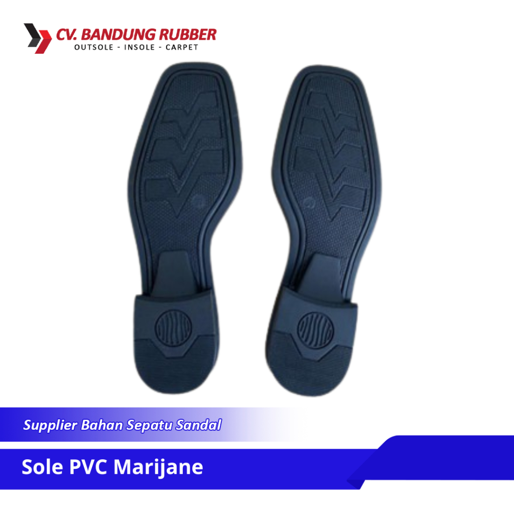 Outsole PVC Marijane Hitam Untuk Sepatu Pantofel PDH Wanita Sol Sepatu Formal Dinas Sepatu Kantoran 
