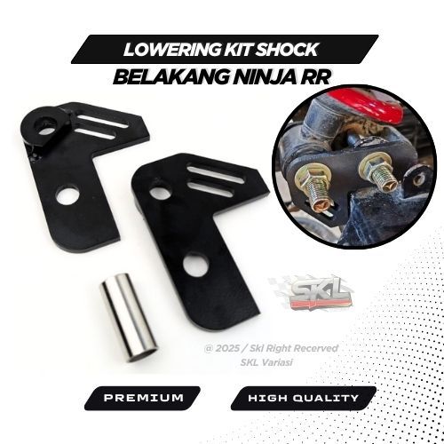 Lowering Kit Ninja RR New Old Pemendek Monoshock Breket Plat Arm Unitrack Penurun Shok Belakang