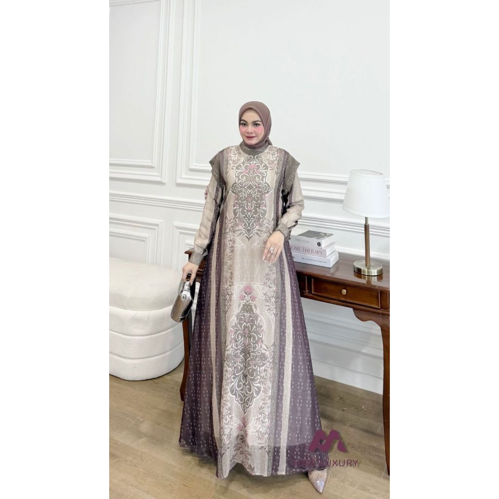 SAMEHA DRESS BY HMF LUXURY / DRESS MUSLIMAH / GAMIS LEBARAN / BAJU SYARI BRANDED / GAMIS HMF TERBARU