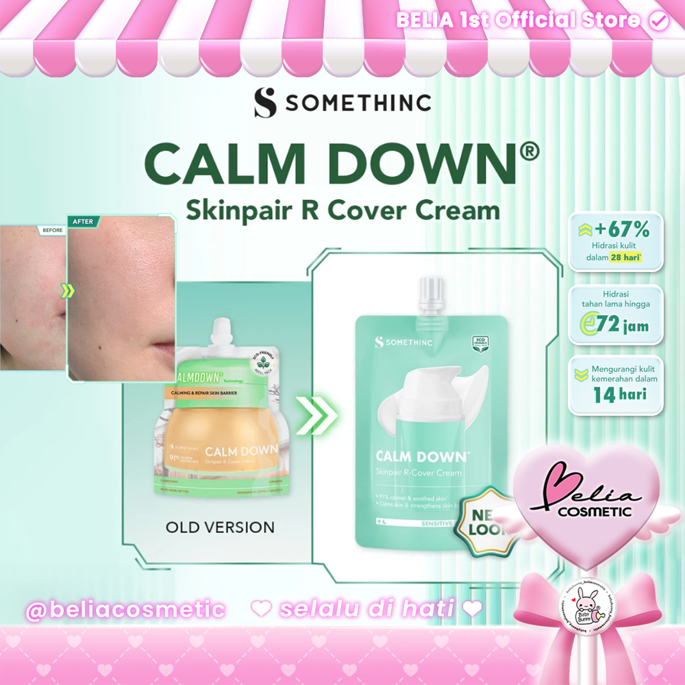 ™ BELIA ™ SOMETHINC Calm Down Skinpair R-Cover Cream Moisturizer SACHET Kemasan Refill 50gr