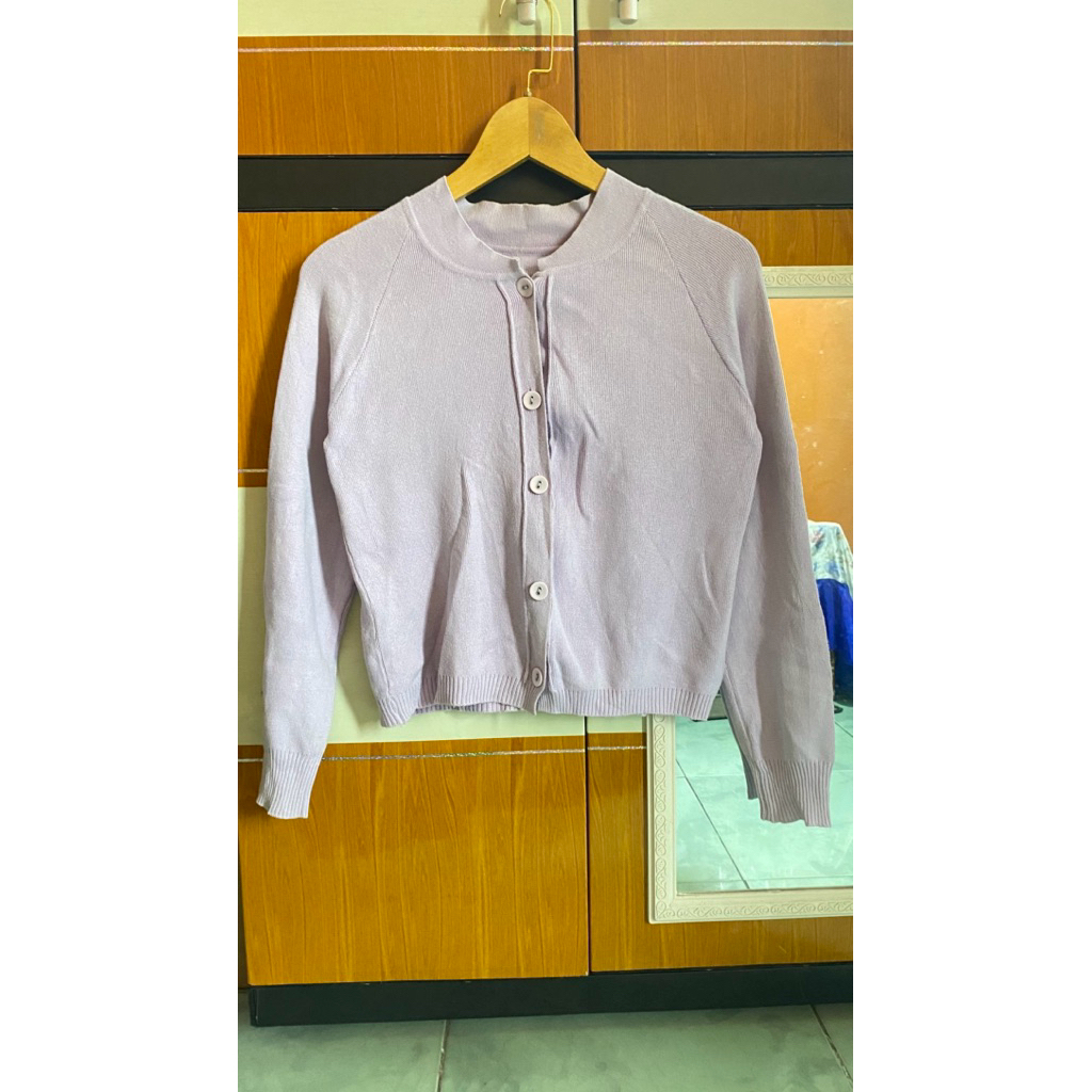 CARDIGAN UNGU LILAC ADEM