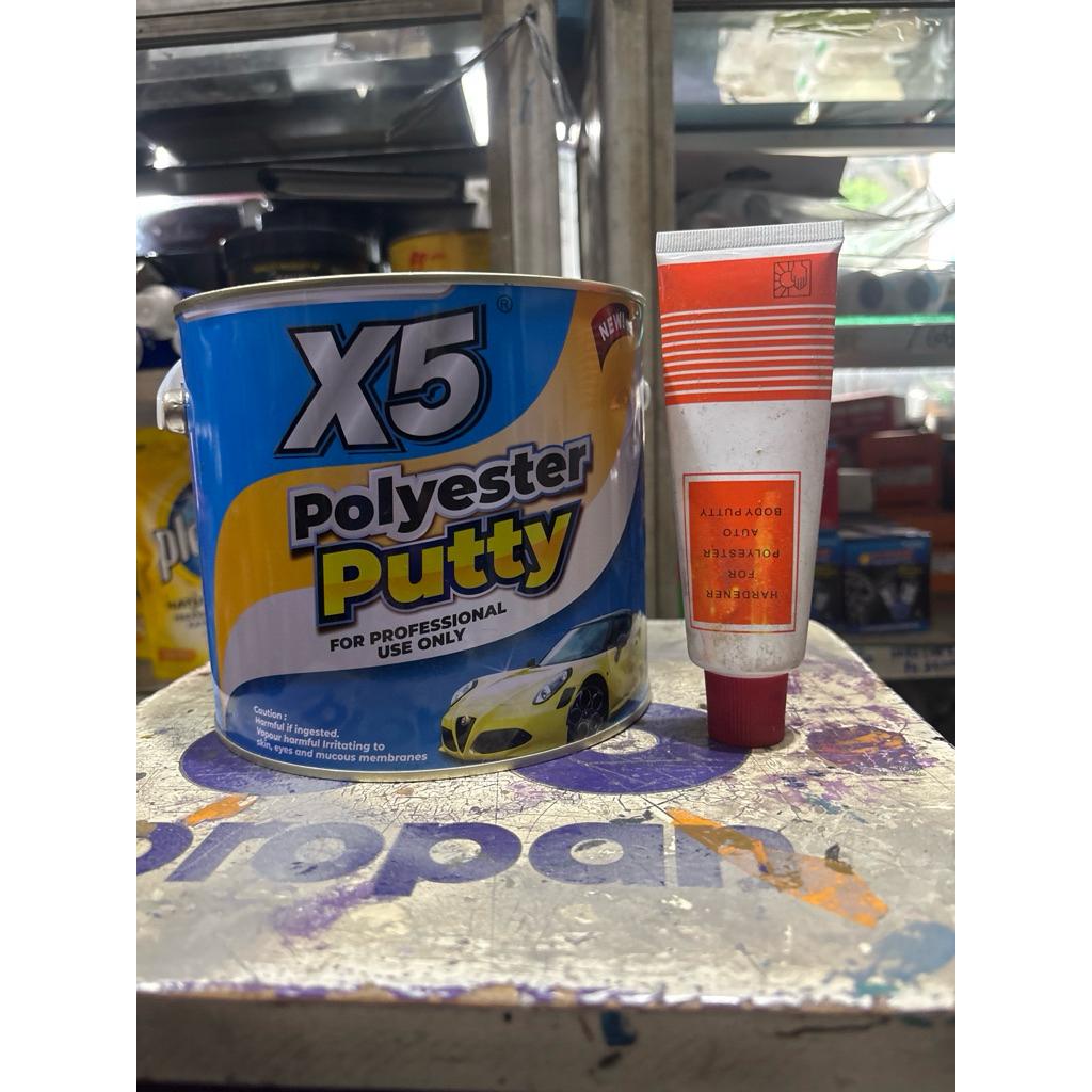 dempul polyester putty-X5-dempul mobil-dempul kayu-dempul mobil-3 kg