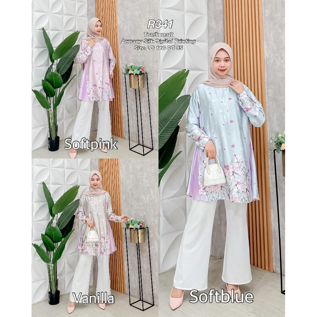 Ribyka R341 Tunik Armany Silk Digital Printing