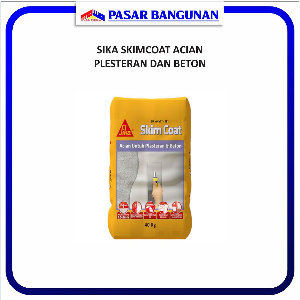 SIKA SKIMCOAT ACIAN PLESTERAN DAN BETON 20kg