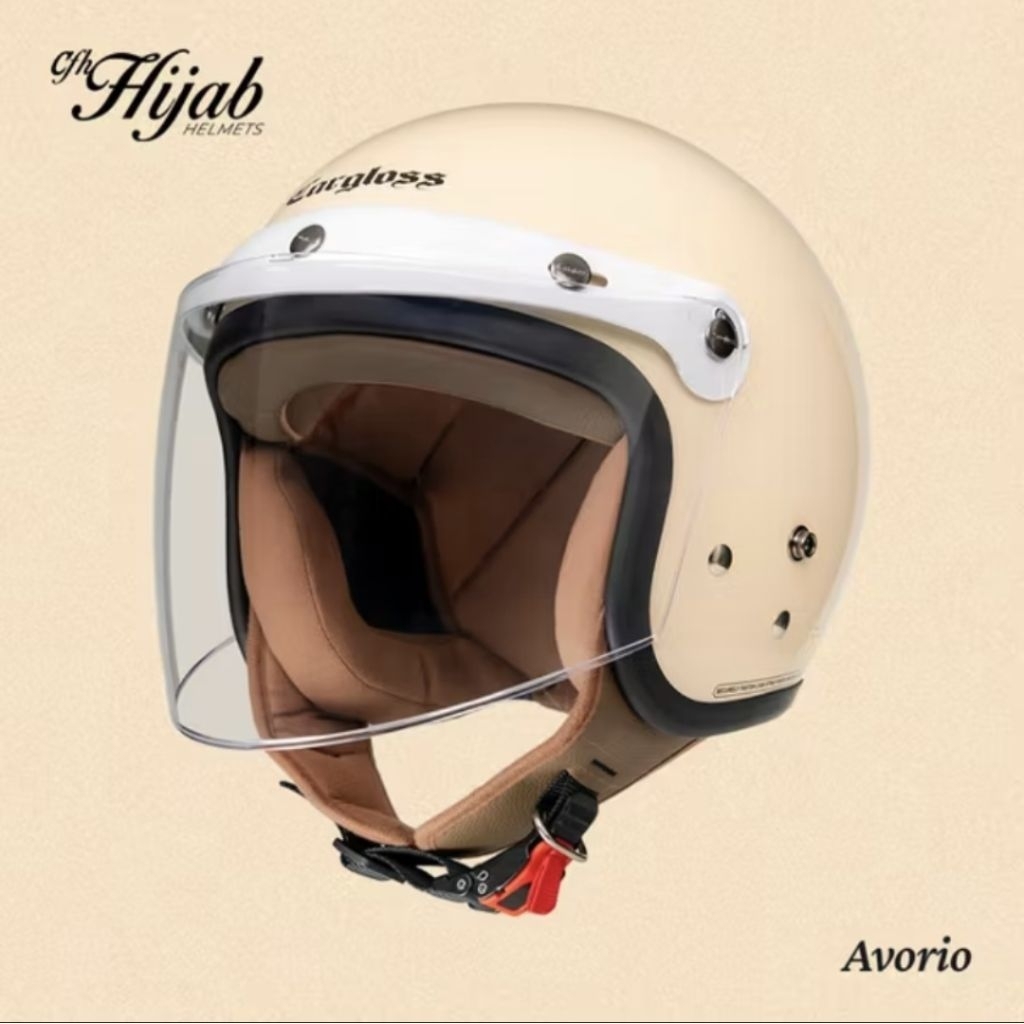 helm cargloss hijab | cfh hijab avorio naiade/cream | cargloss original