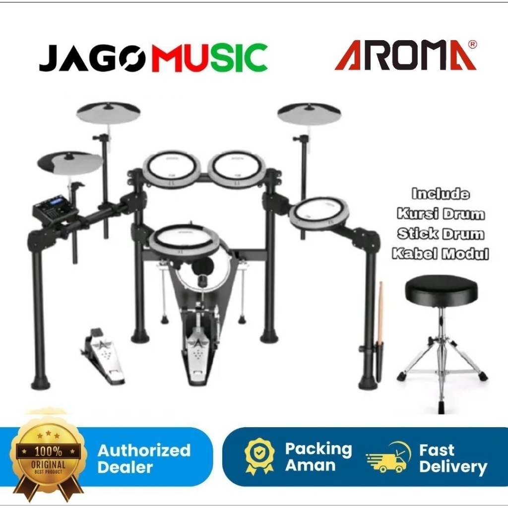 New Drum Aroma TDX-23 II TDX23 II Drum Elektrik Kit w/ Bluetooth Ori