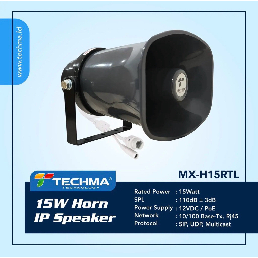 IP Horn Speaker 15Watt PoE  outdoor