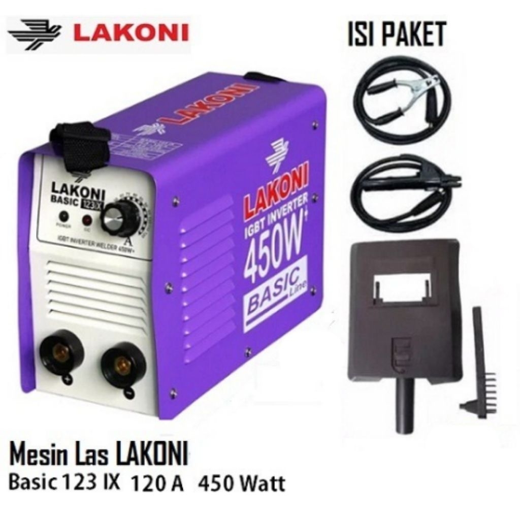 Mesin Las Interver Lakoni Basic 123 IX Travo Las 450 Watt / Falcon 123 IX