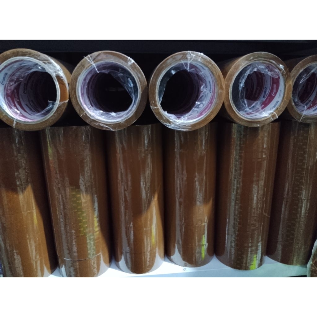 lakban coklat jumbo 1 slop isi 6