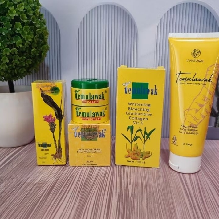 paket temulawak cream siang malam temulawak original asli 1000%