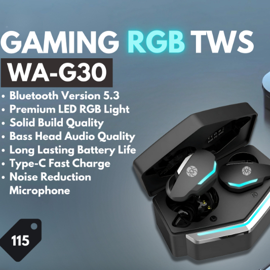 WAWAWA WA-G30 TWS Gaming with RGB Light for Gamers