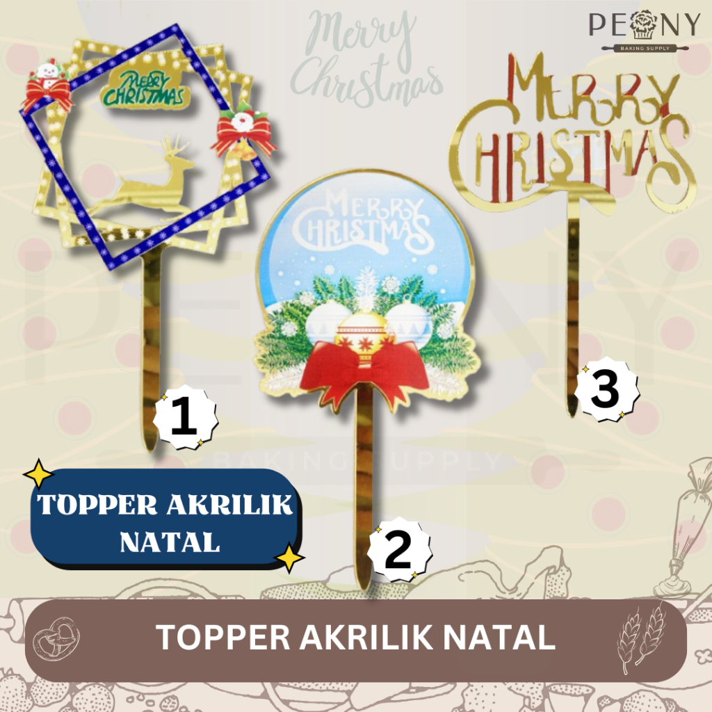TOPPER AKRILIK NATAL/TOPPER AKRILIK CHRISTMAS