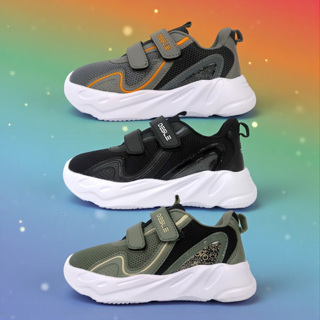 Sepatu Sekolah Anak Laki-laki Perempuan Ringan DESLE NATHAN KIDS 28-31