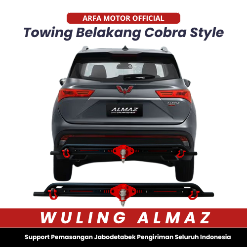 Towing Belakang Wuling Almaz Pengaman Bemper Mobil Rear Guard Bumper Pelindung Bamper Belakang Cobra