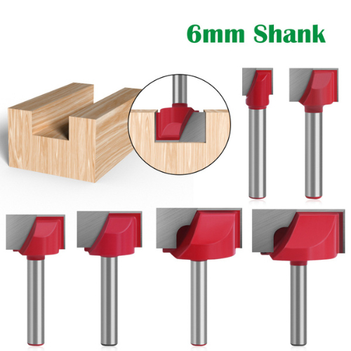 Mata Profil Kayu Flat MDF Triplek Router Trimmer Bit Cleaning CNC Milling Cutter Shank 6mm