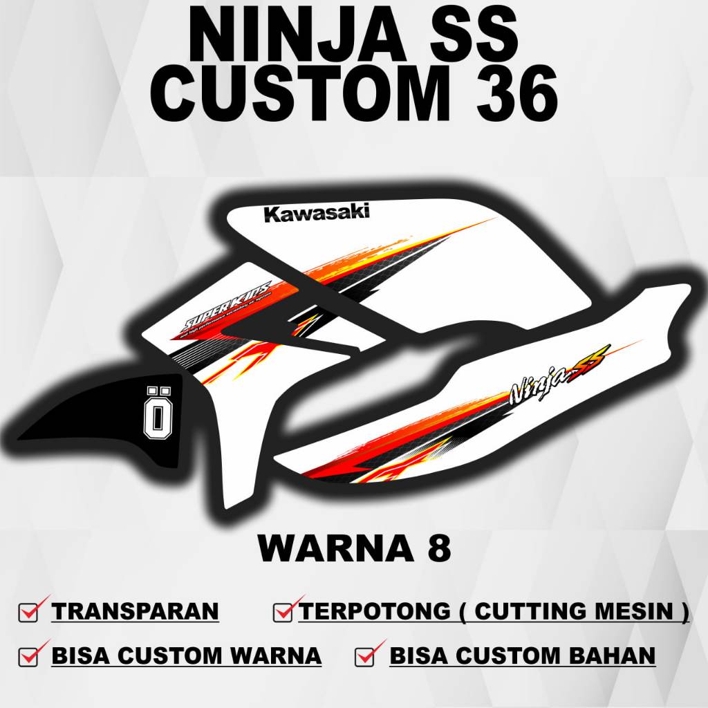 Sticker Ninja SS / Striping Ninja SS / Stiker Striping Decal Transparan Ninja SS / Sticker Ninja SS 