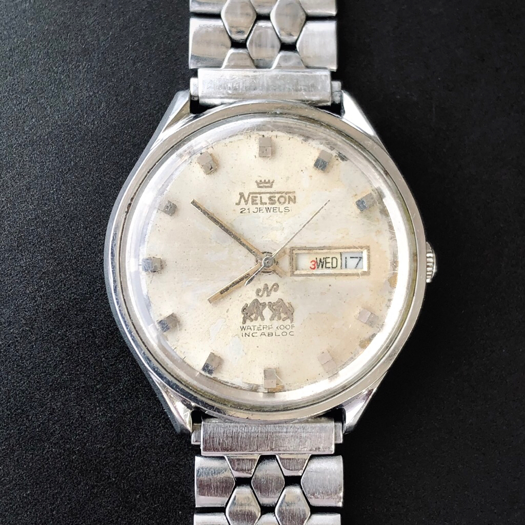 JAMTANGAN PRIA ORIGINAL SWISS NELSON YINYANG / ARLOJI KUNO LAWAS