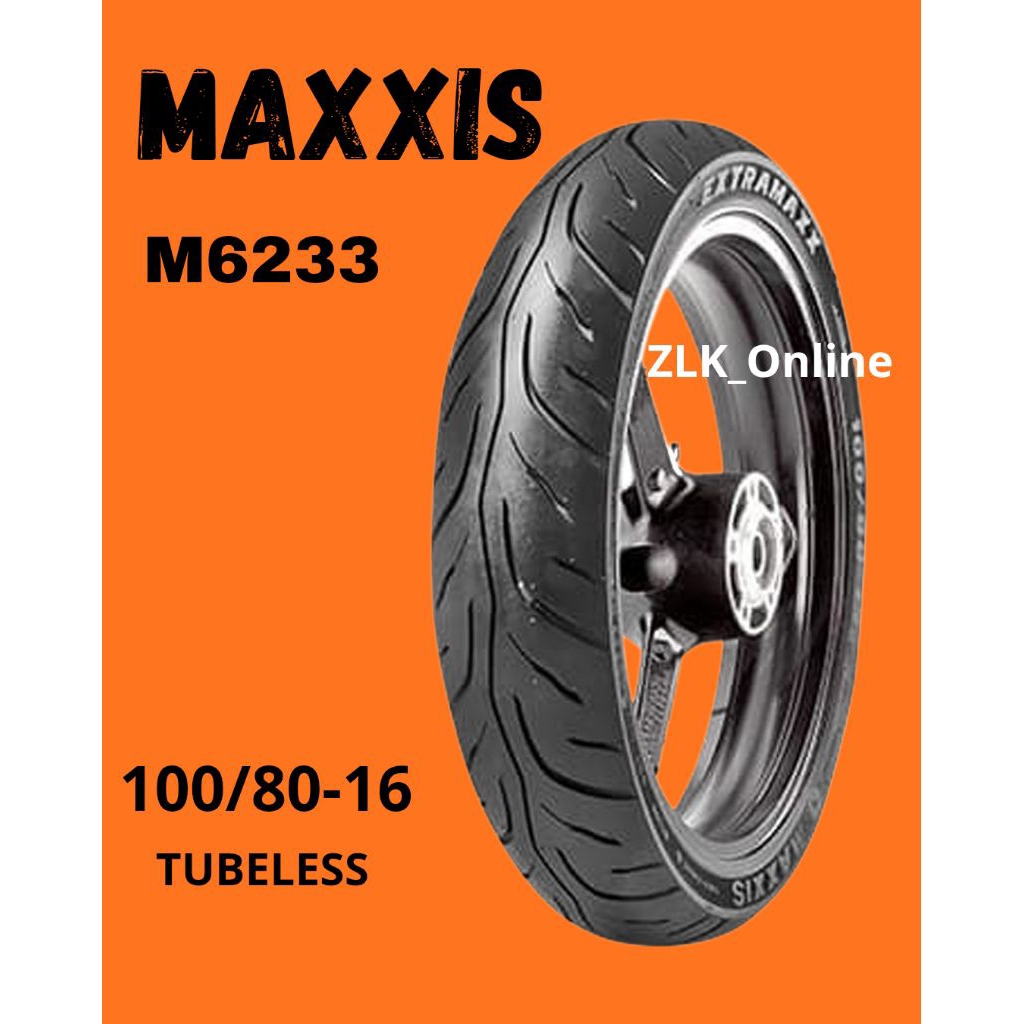 Ban Motor Maxxis M6233 100/80 ring 16 Ban Tubeless Sport