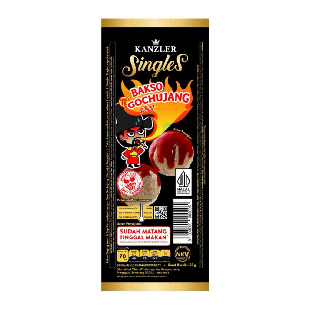 Kanzler singles bakso gochujang 1box 12pcs