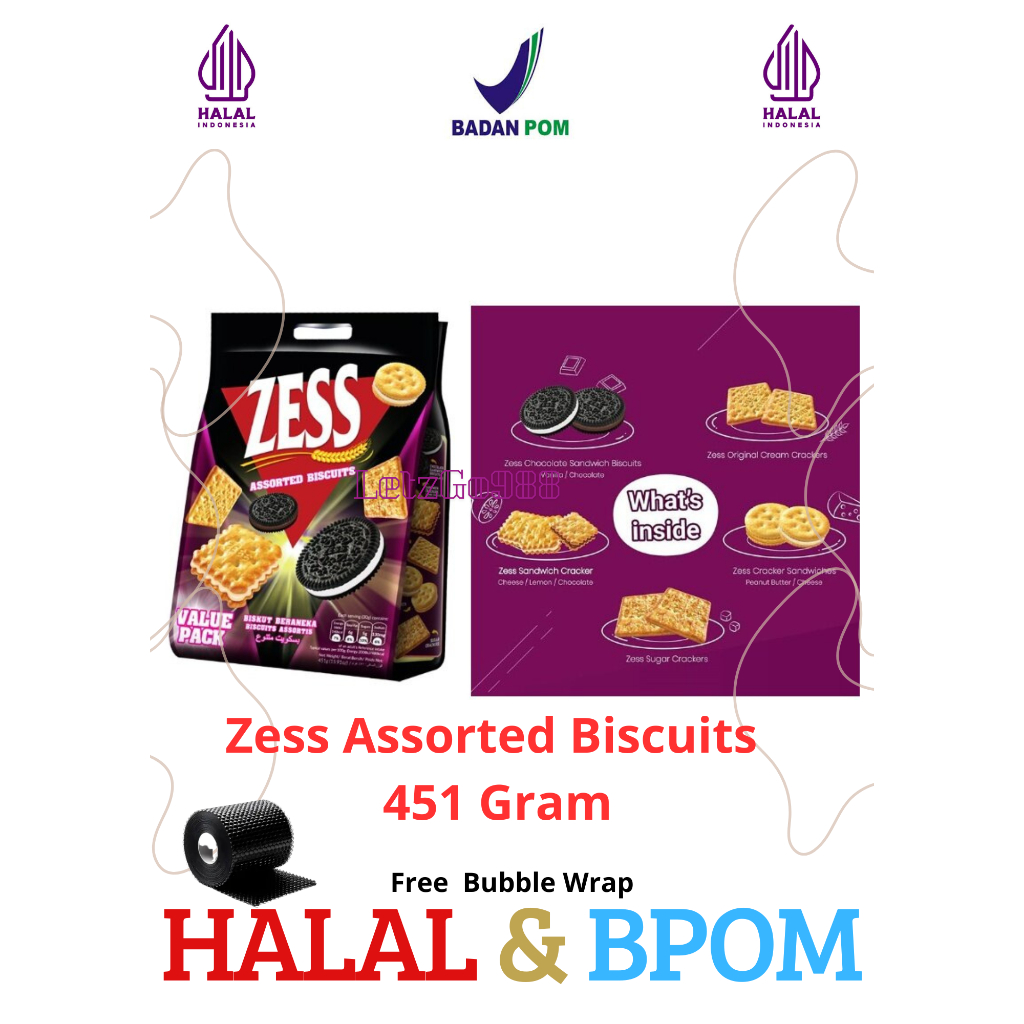 Zess Assorted Biscuits 451gr - Biskuit Aneka Rasa Halal & BPOM