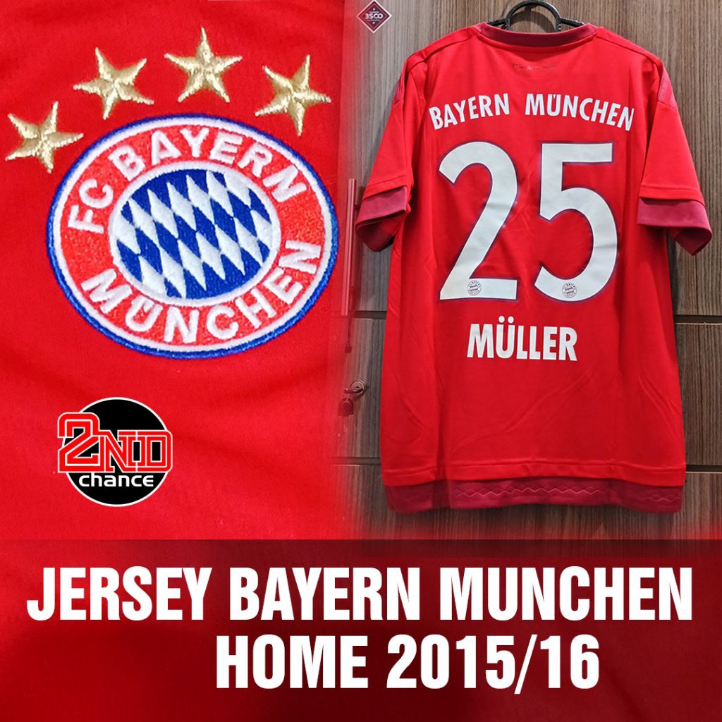 JERSEY BAYERN MUNCHEN #25 MULLER 2016/17 GRADE ORI MURAH