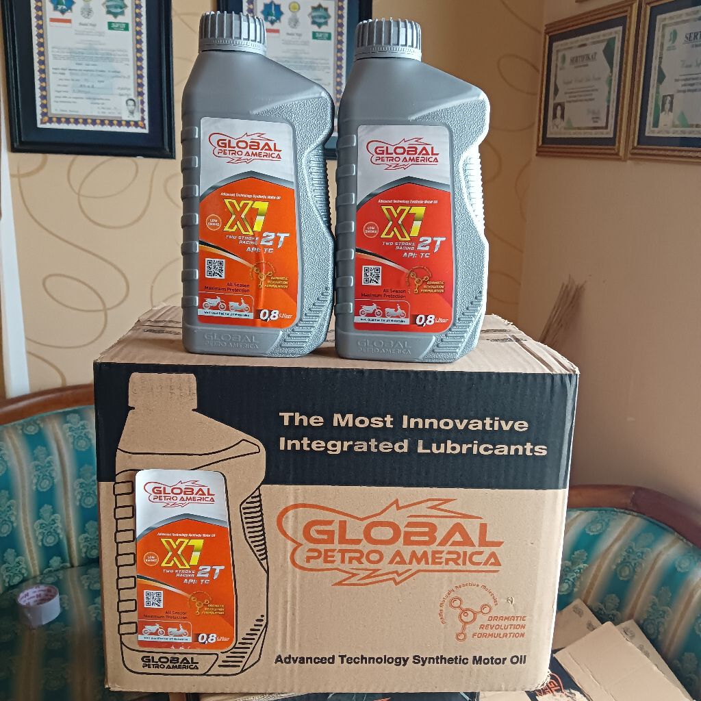 OLI SAMPING GLOBAL PETRO AMERICA X-1 2T LOW SMOKE Oli Samping GPA X-1 2T