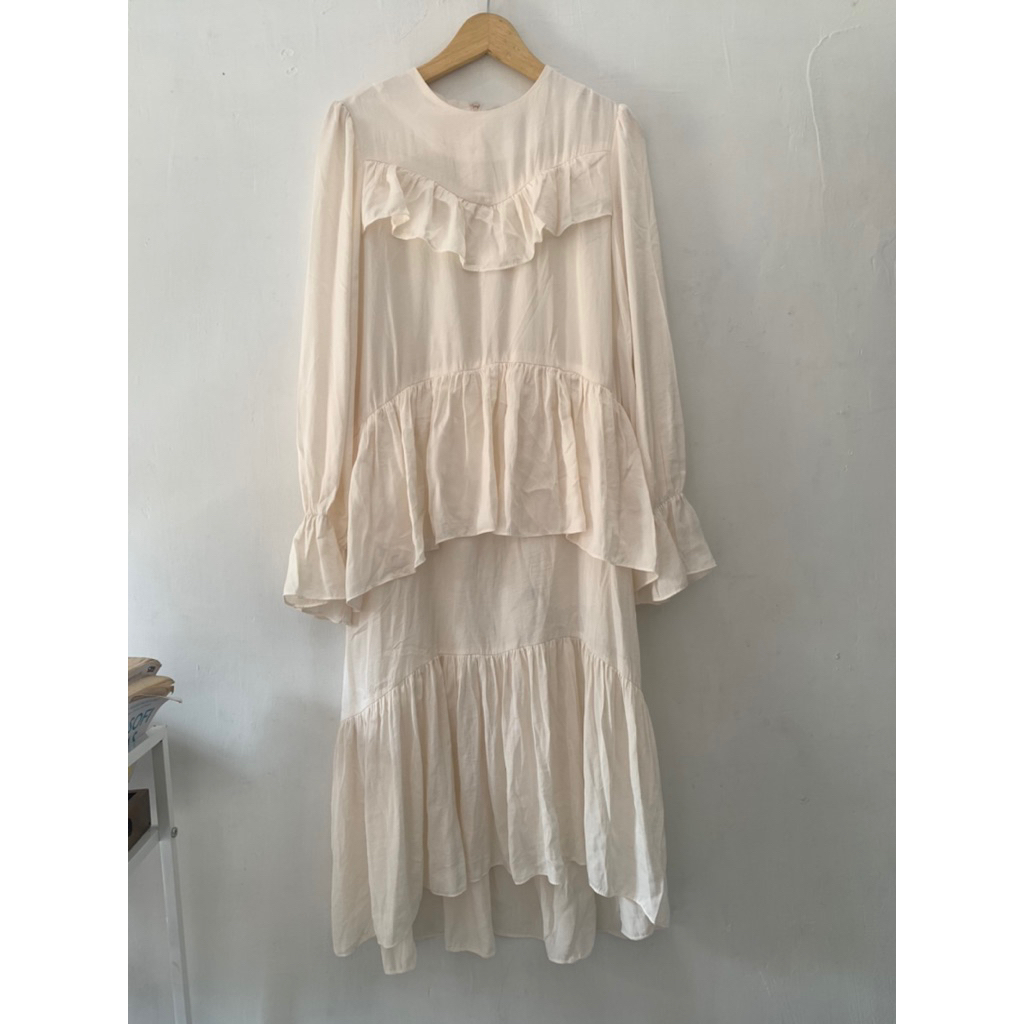 PRELOVE DRESS RUFFLE PUTIH