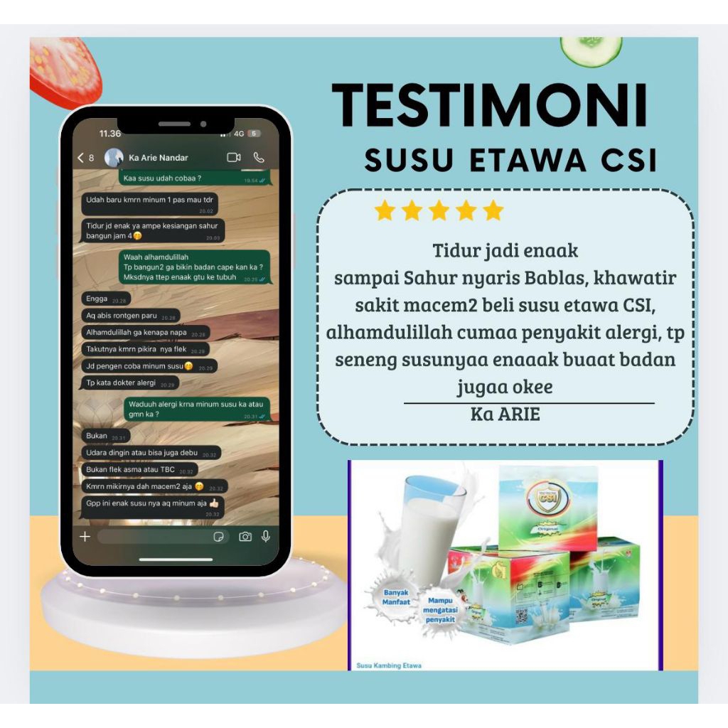 SUSU ETAWA CSI ORIGINAL 1 BOX SACHET @25 GRAM