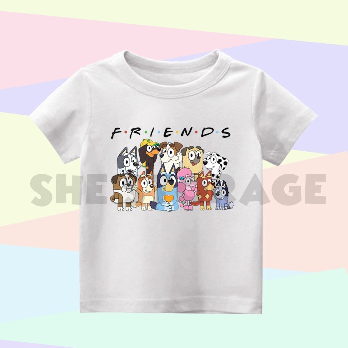 BAJU ANAK KAOS ANAK BLUEY FRIENDS
