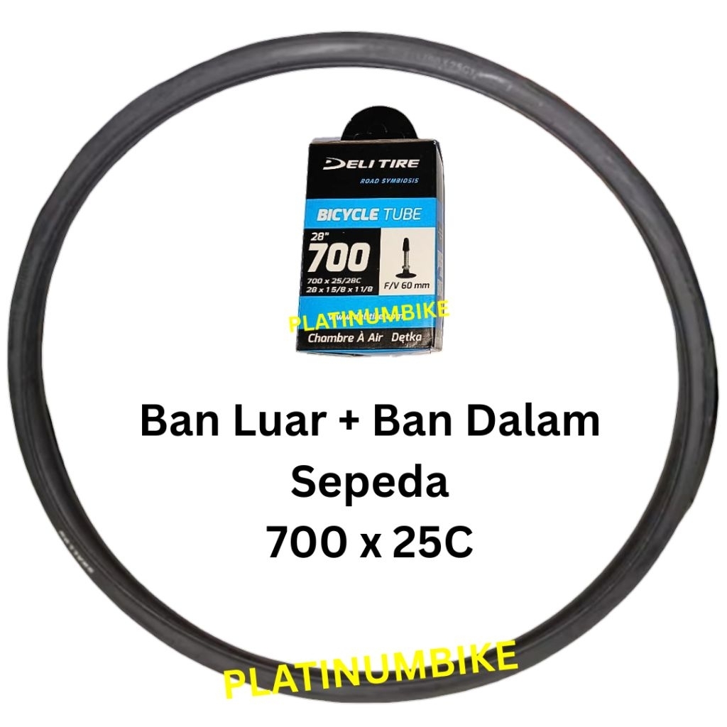 PAKET Ban Luar + Dalam Sepeda 700 x 25 Sepeda Balap RB Fixie