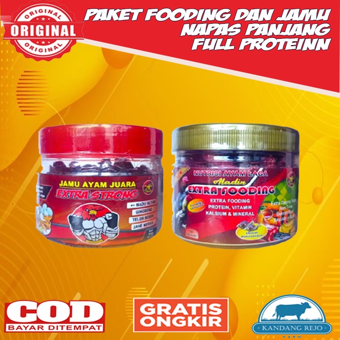 Paket TOPLES EXTRA FOODING ALADIN + EXTRA STRONG Jamu Ayam Bangkok Aduan