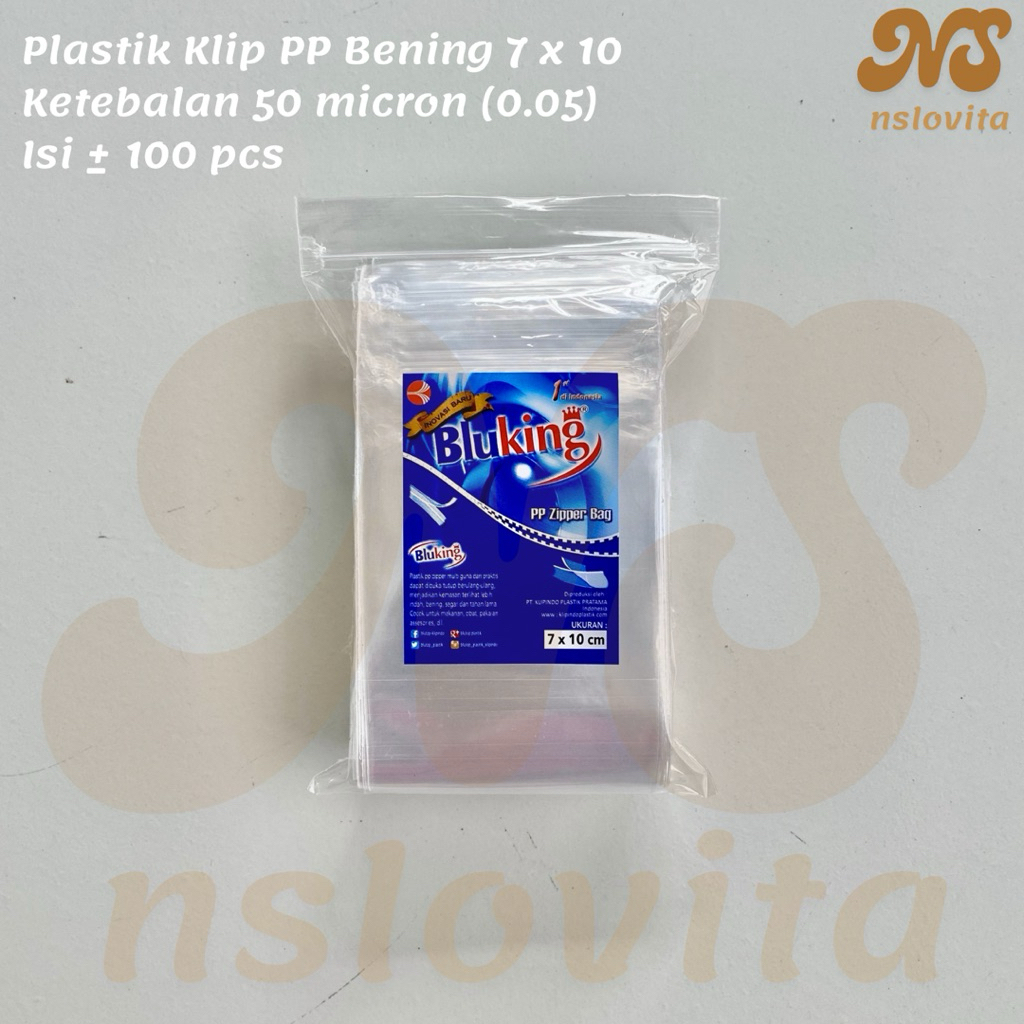 Plastik Klip PP Bening 7x10 8x10 Ketebalan 50micron (0.05)