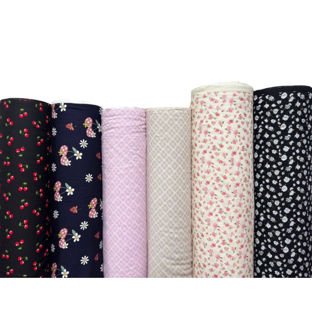 kain bahan katun rayon motiv printing