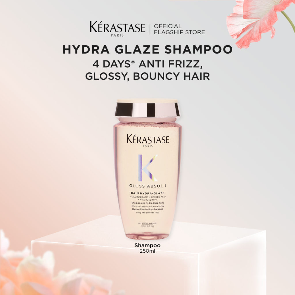 [New Launch] Kerastase Gloss Absolu Bain Hydra Glaze 250ml - Shampoo for Anti Frizz, Glossy, Bouncy 