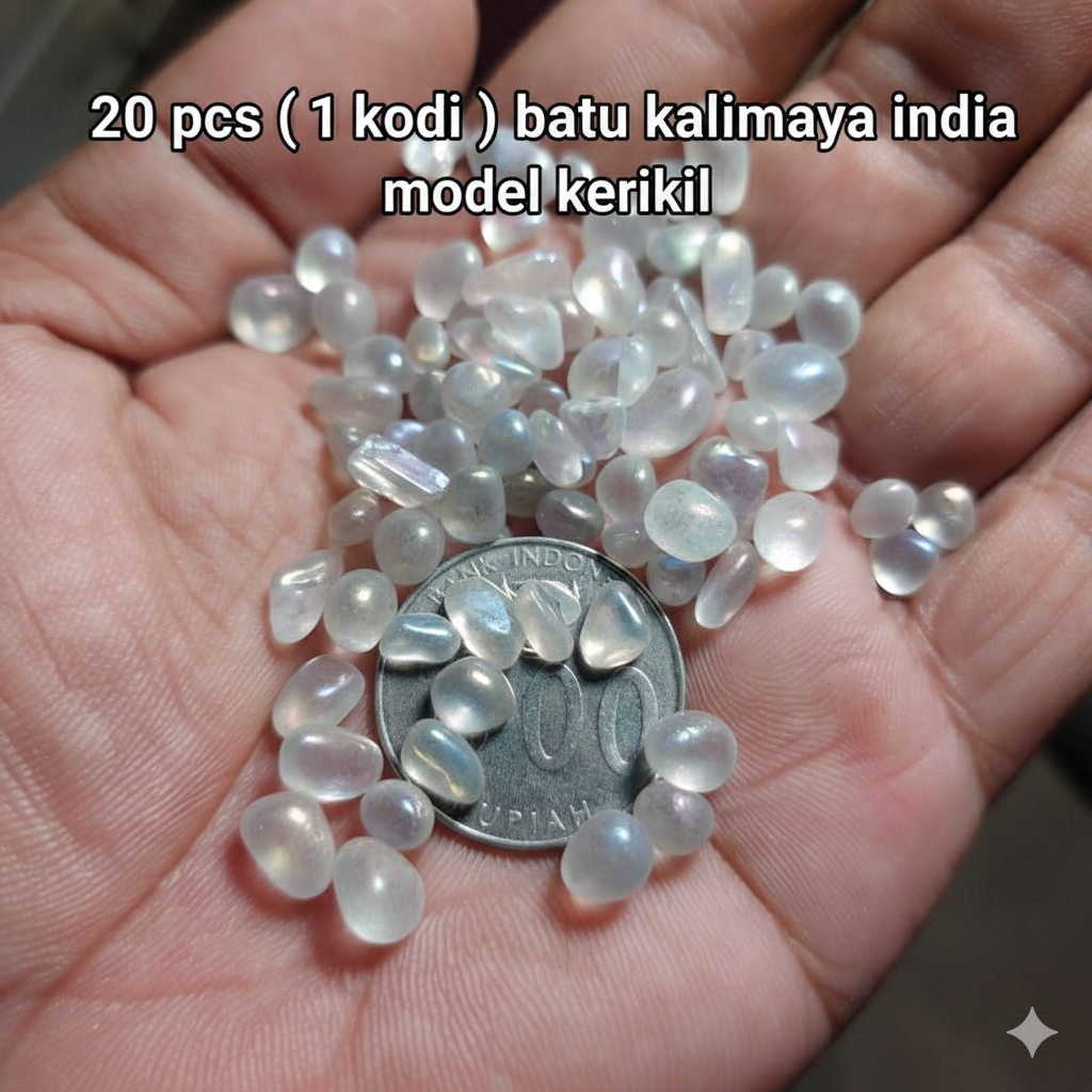 20 PCS ( 1 KODI ) BATU AKIK KALIMAYA INDIA MODEL KERIKIL