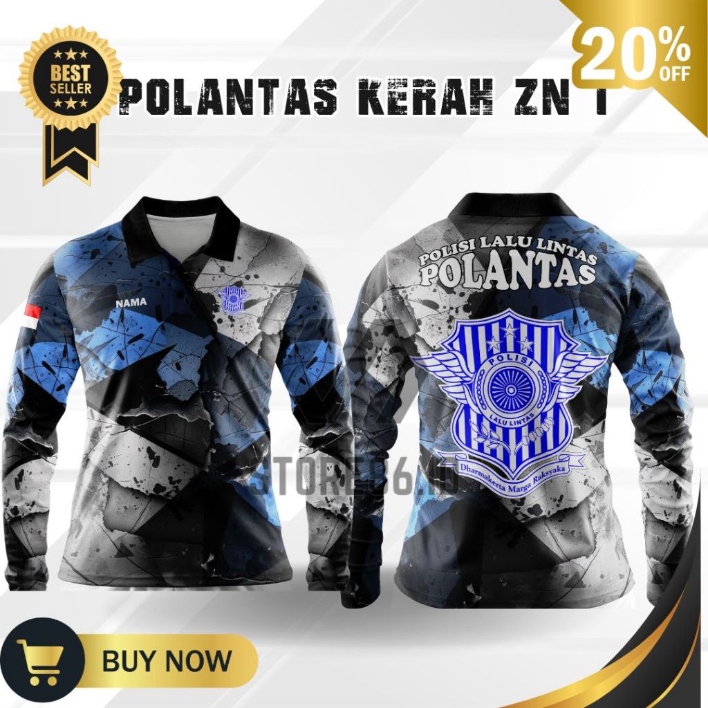 JERSEY POLANTAS KERAH ZN 1 FULLPRINT SUBLIME / KAOS POLANTAS DRIFIT / JERSEY POLISI LALULINTAS / FUL